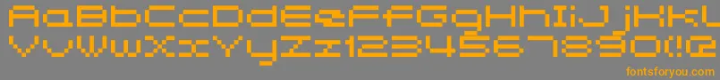 Somybmp047 Font – Orange Fonts on Gray Background
