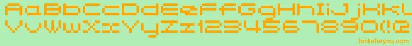 Somybmp047 Font – Orange Fonts on Green Background