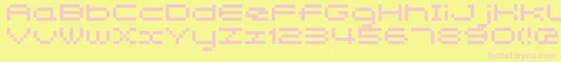 Somybmp047 Font – Pink Fonts on Yellow Background