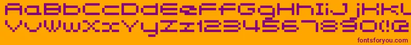 Somybmp047 Font – Purple Fonts on Orange Background