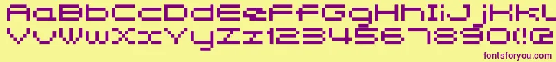 Somybmp047 Font – Purple Fonts on Yellow Background