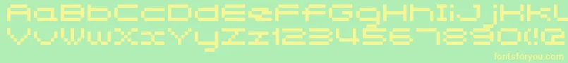 Somybmp047 Font – Yellow Fonts on Green Background