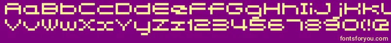 Somybmp047 Font – Yellow Fonts on Purple Background