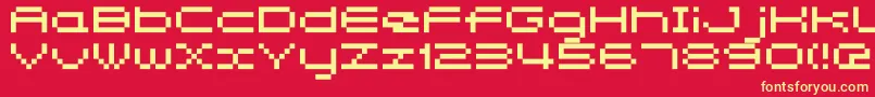 Somybmp047 Font – Yellow Fonts on Red Background