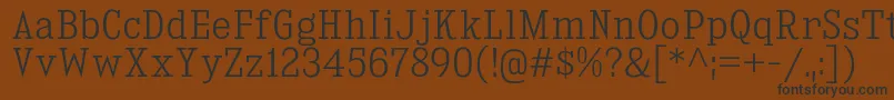 KingsbridgeScLt Font – Black Fonts on Brown Background