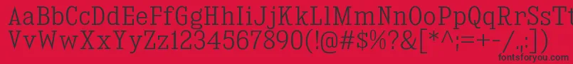KingsbridgeScLt Font – Black Fonts on Red Background