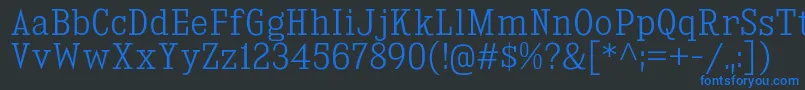 KingsbridgeScLt Font – Blue Fonts on Black Background
