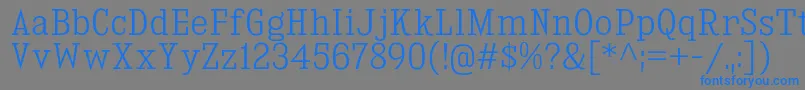 KingsbridgeScLt Font – Blue Fonts on Gray Background