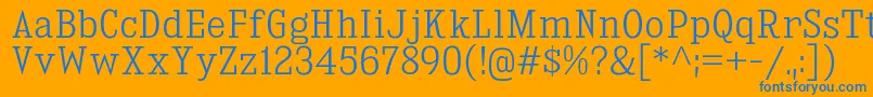 KingsbridgeScLt Font – Blue Fonts on Orange Background