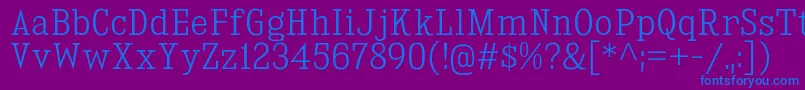 More about KingsbridgeScLt Font KingsbridgeScLt Font – Blue Fonts on Purple Background