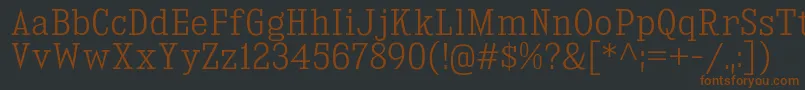 KingsbridgeScLt Font – Brown Fonts on Black Background