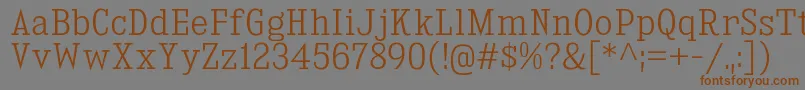 KingsbridgeScLt Font – Brown Fonts on Gray Background