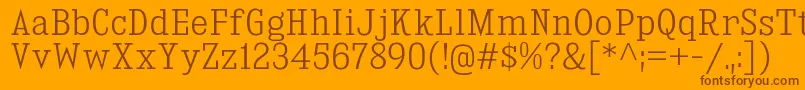 KingsbridgeScLt Font – Brown Fonts on Orange Background