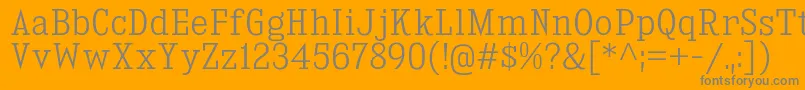 KingsbridgeScLt Font – Gray Fonts on Orange Background