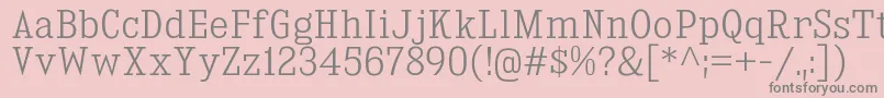 KingsbridgeScLt Font – Gray Fonts on Pink Background