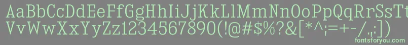 KingsbridgeScLt Font – Green Fonts on Gray Background
