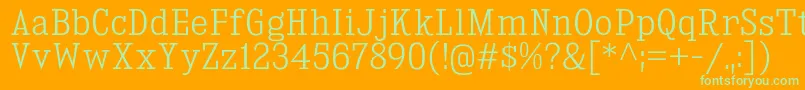 KingsbridgeScLt Font – Green Fonts on Orange Background