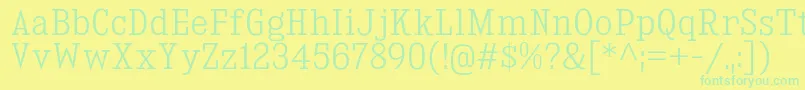 KingsbridgeScLt Font – Green Fonts on Yellow Background