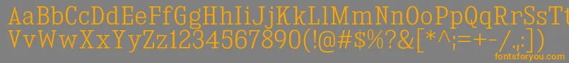 KingsbridgeScLt Font – Orange Fonts on Gray Background