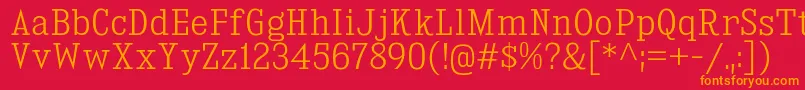 KingsbridgeScLt Font – Orange Fonts on Red Background