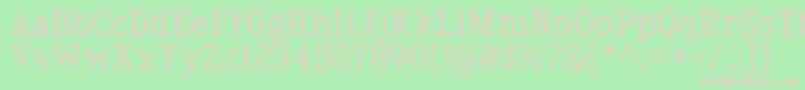 KingsbridgeScLt Font – Pink Fonts on Green Background