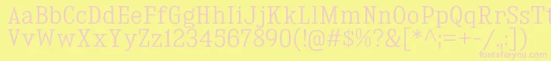 KingsbridgeScLt Font – Pink Fonts on Yellow Background