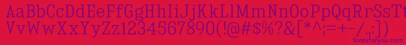 KingsbridgeScLt Font – Purple Fonts on Red Background