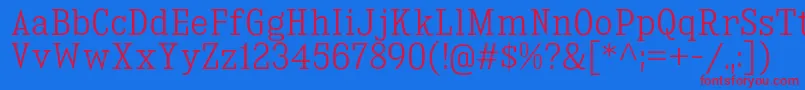 KingsbridgeScLt Font – Red Fonts on Blue Background