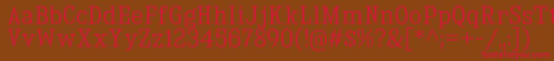 KingsbridgeScLt Font – Red Fonts on Brown Background