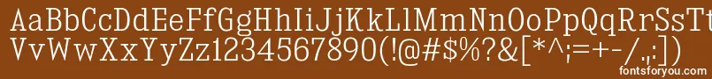 KingsbridgeScLt Font – White Fonts on Brown Background