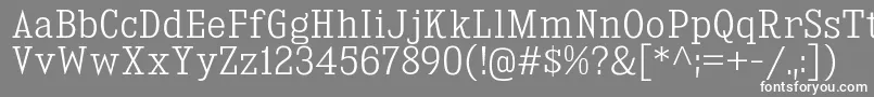 KingsbridgeScLt Font – White Fonts on Gray Background
