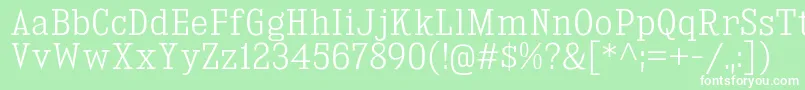 KingsbridgeScLt Font – White Fonts on Green Background