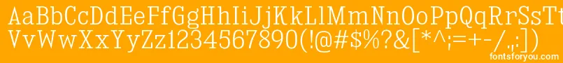 KingsbridgeScLt Font – White Fonts on Orange Background