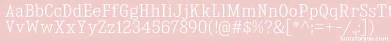 KingsbridgeScLt Font – White Fonts on Pink Background