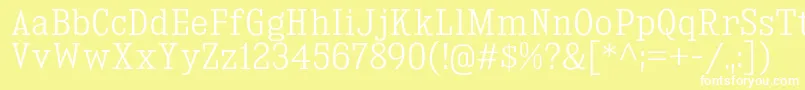 KingsbridgeScLt Font – White Fonts on Yellow Background