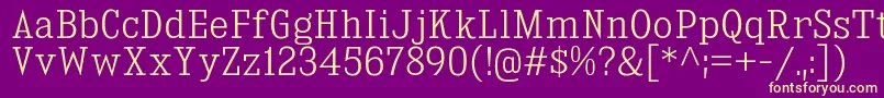 KingsbridgeScLt Font – Yellow Fonts on Purple Background