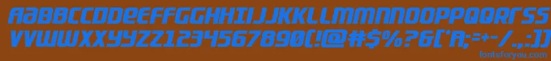 Lightsidercompact Font – Blue Fonts on Brown Background