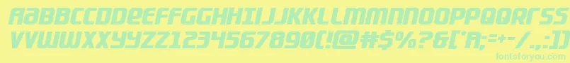 Lightsidercompact Font – Green Fonts on Yellow Background