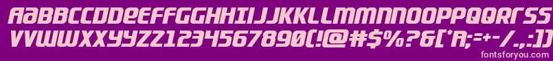 Lightsidercompact Font – Pink Fonts on Purple Background