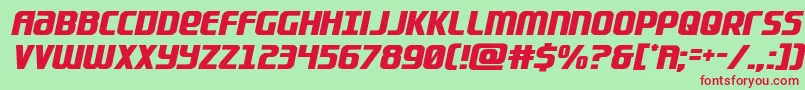Lightsidercompact Font – Red Fonts on Green Background