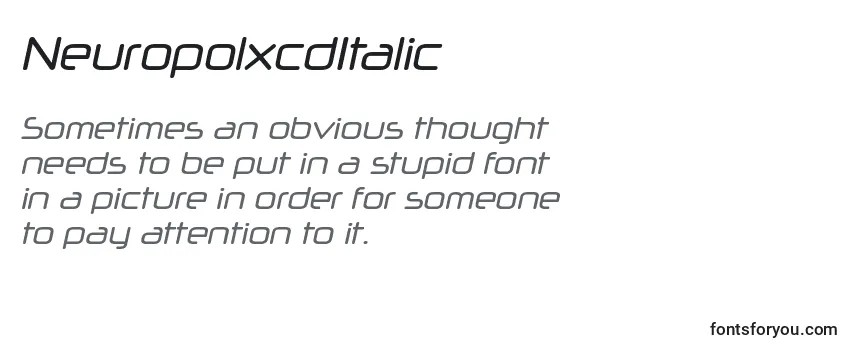 Review of the NeuropolxcdItalic Font