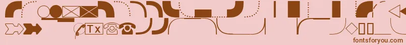 Weitere Informationen zur DatasymgdbNormal-Schriftart DatasymgdbNormal-Schriftart – Braune Schriften auf rosa Hintergrund