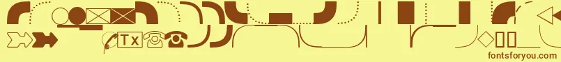 More about DatasymgdbNormal Font DatasymgdbNormal Font – Brown Fonts on Yellow Background