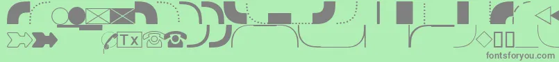 Saiba mais sobre a fonte DatasymgdbNormal Fonte DatasymgdbNormal – fontes cinzas em um fundo verde