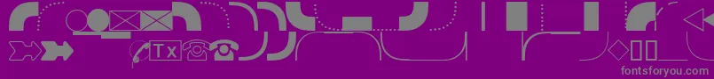 Weitere Informationen zur DatasymgdbNormal-Schriftart DatasymgdbNormal-Schriftart – Graue Schriften auf violettem Hintergrund
