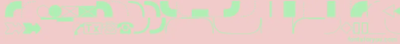 DatasymgdbNormal-Schriftart – Grüne Schriften auf rosa Hintergrund