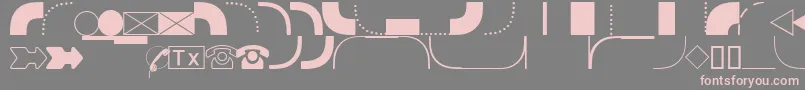 Saiba mais sobre a fonte DatasymgdbNormal Fonte DatasymgdbNormal – fontes rosa em um fundo cinza