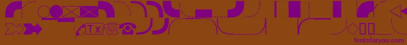 DatasymgdbNormal Font – Purple Fonts on Brown Background