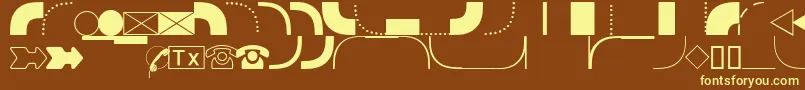 Saiba mais sobre a fonte DatasymgdbNormal Fonte DatasymgdbNormal – fontes amarelas em um fundo marrom