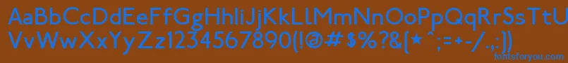 LondonTube Font – Blue Fonts on Brown Background